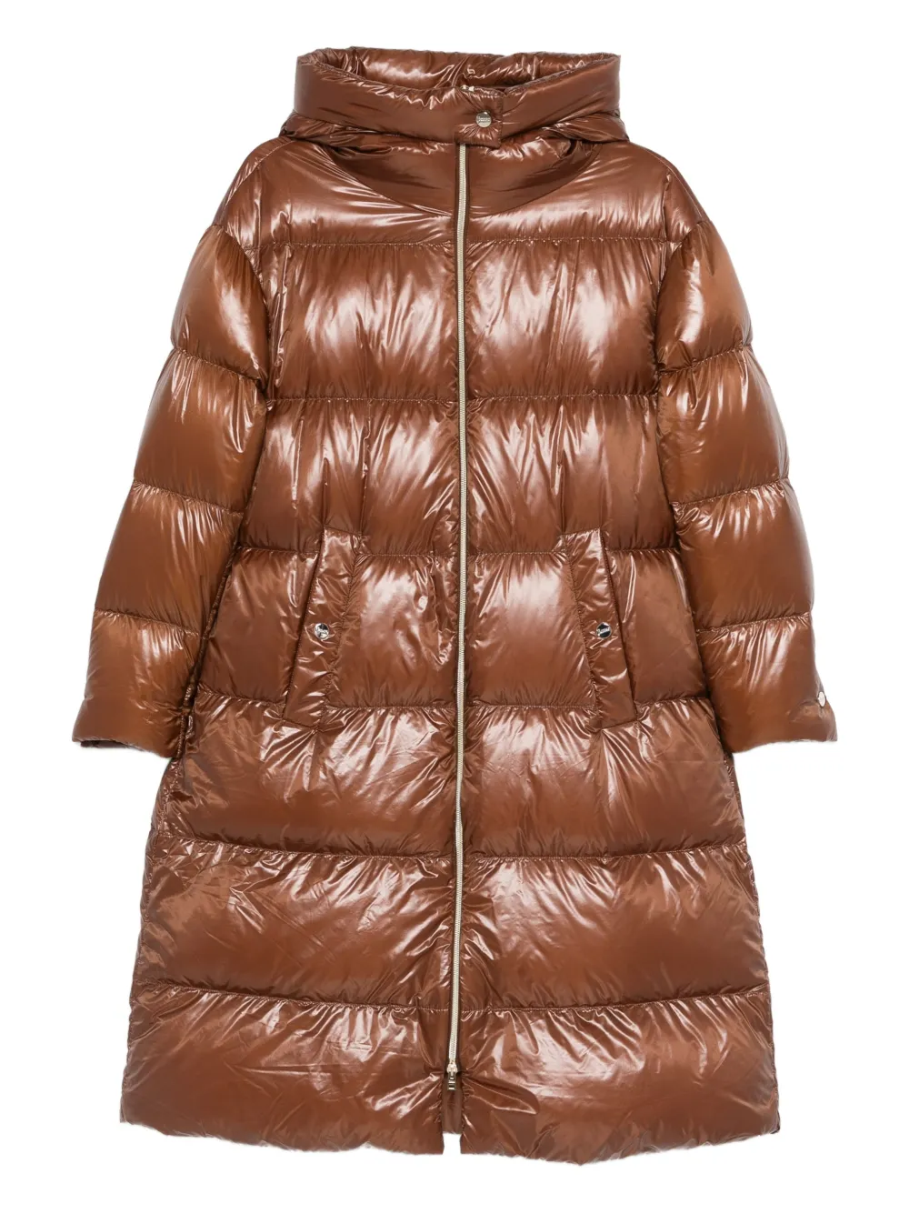 Пальто на молнии с капюшоном Herno, коричневый
Пальто на молнии с капюшоном Herno, коричневый