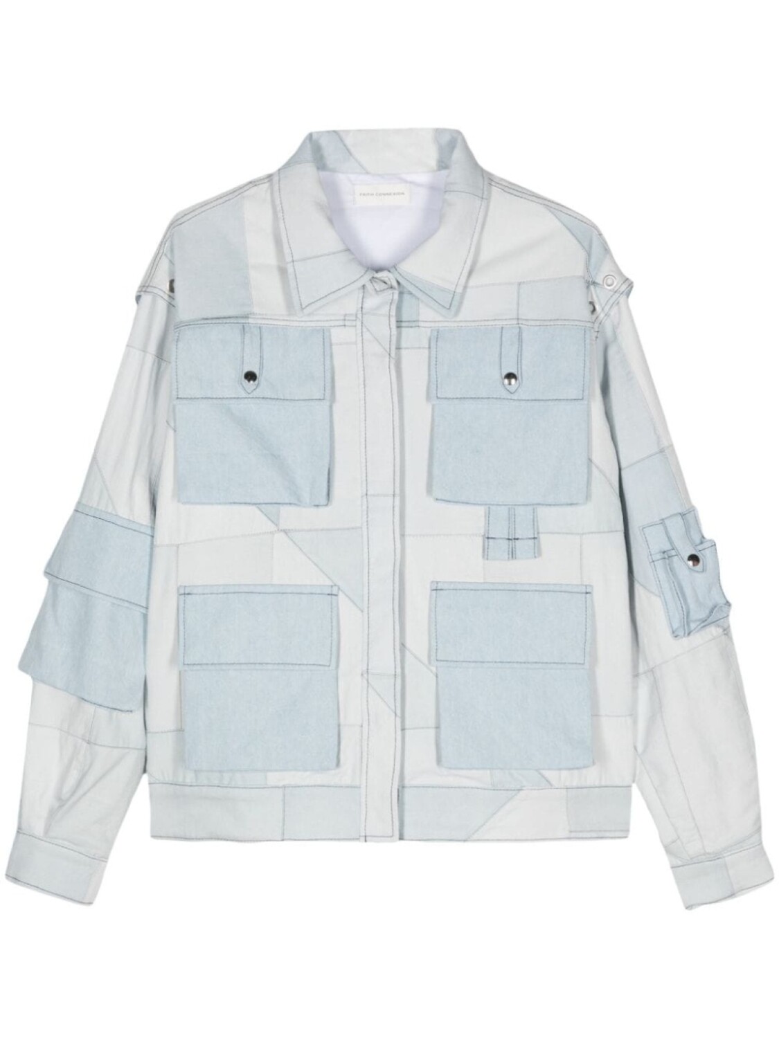 Faith Connexion джинсовая куртка со вставками, синий 
Faith Connexion джинсовая куртка со вставками, синий