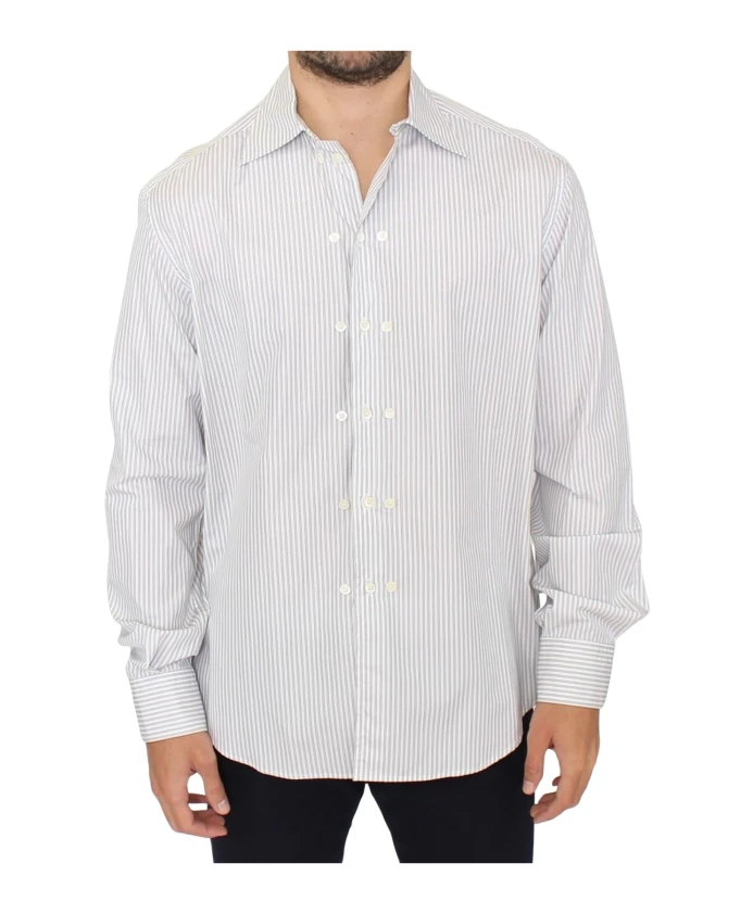 Полосатая хлопковая рубашка для отдыха Ermanno Scervino, белый
Полосатая хлопковая рубашка для отдыха Ermanno Scervino, белый