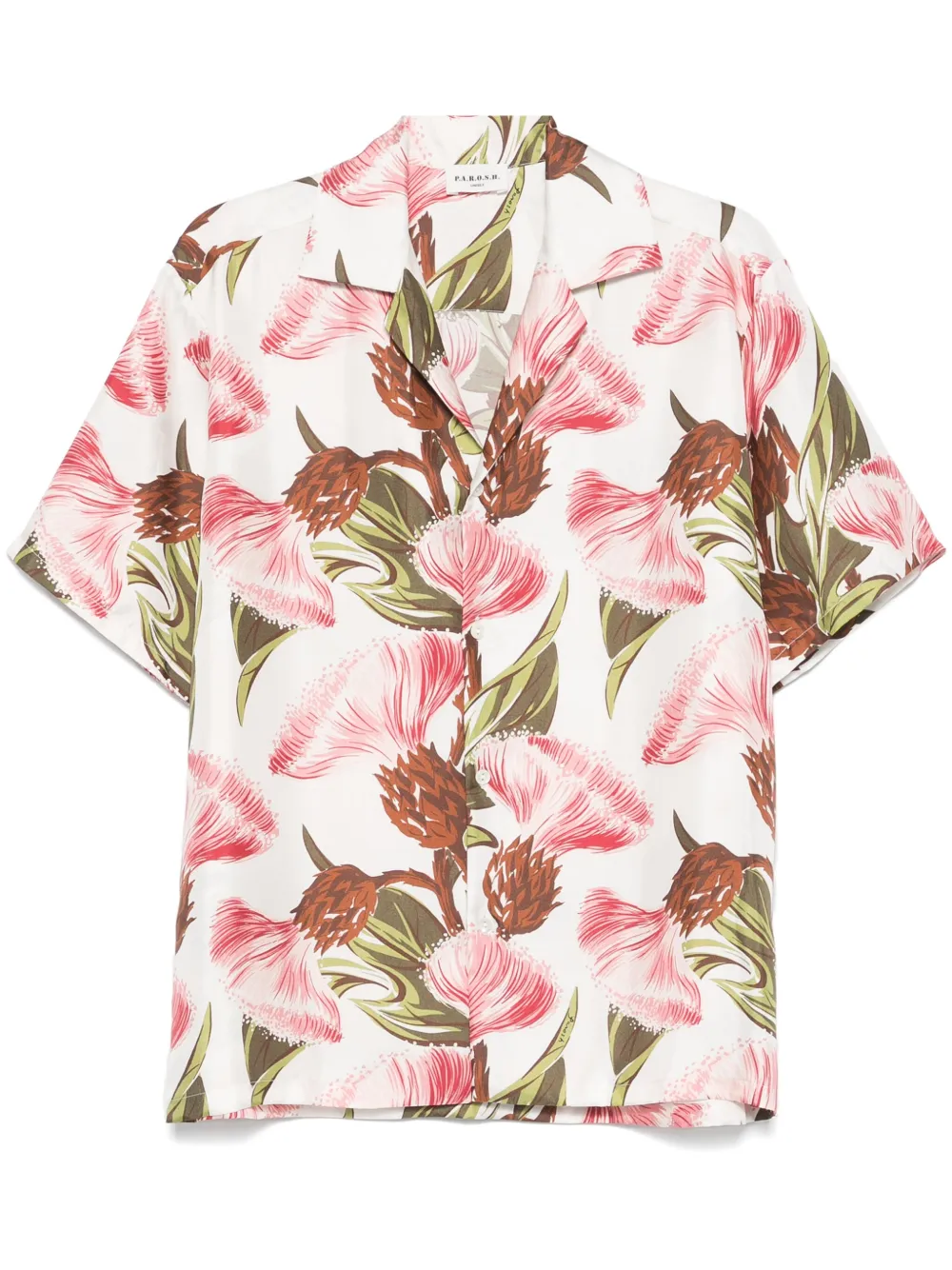 Шелковая рубашка P.A.R.O.S.H., белый 
Шелковая рубашка P.A.R.O.S.H., белый