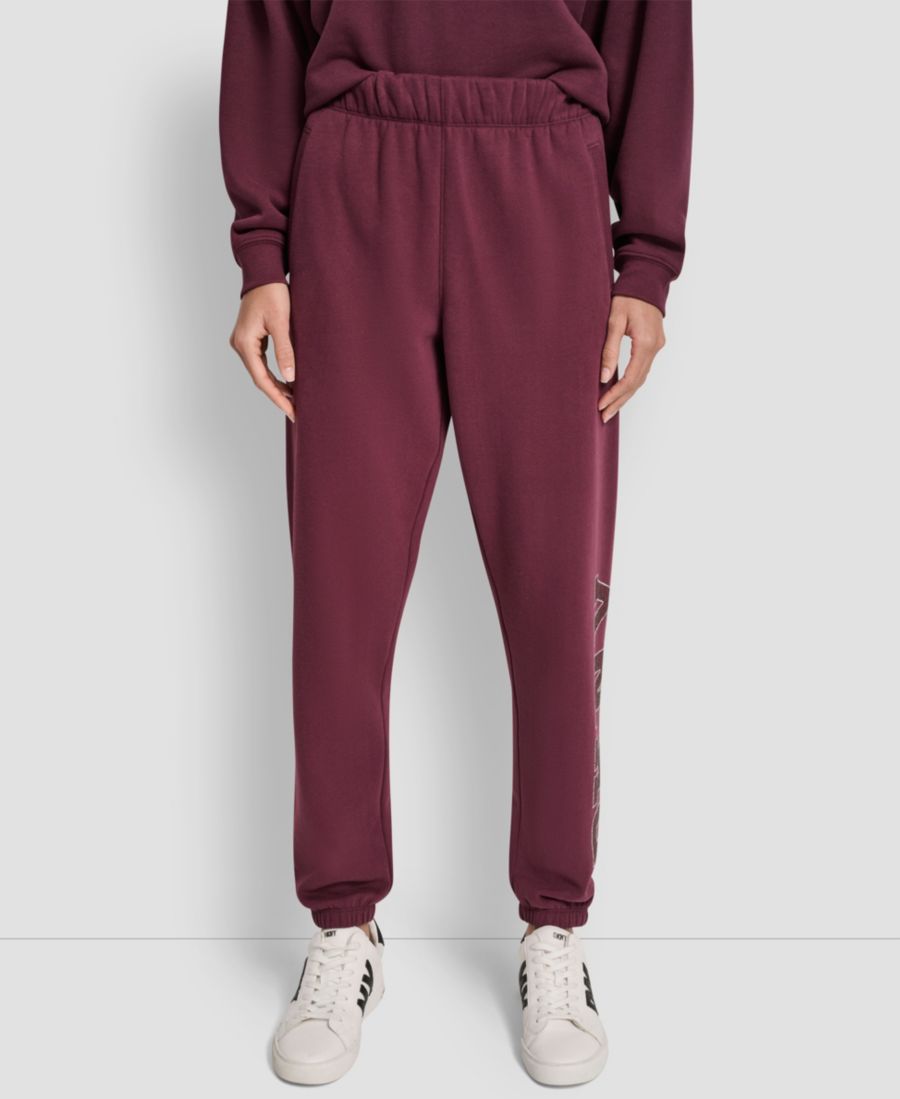 Женские спортивные брюки с высокой посадкой и свободным кроем, украшенные стразами, в стиле университетской формы DKNY, Syrah
Женские спортивные брюки с высокой посадкой и свободным кроем, украшенные стразами, в стиле университетской формы DKNY, Syrah