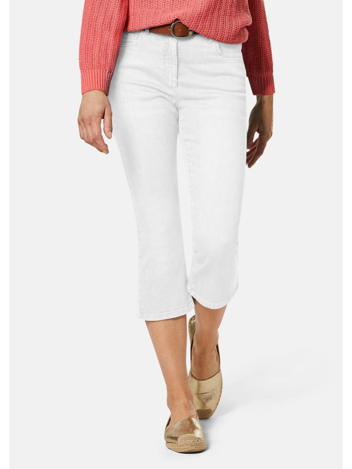 Тканевые брюки GOLDNER Verkürzte Jeanshose mit ausgestelltem Saum, белый
Тканевые брюки GOLDNER Verkürzte Jeanshose mit ausgestelltem Saum, белый