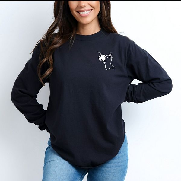 Boo cheri ghost - женская футболка с длинным рукавом и принтом, окрашенная в процессе пошива Simply Sage Market, Black, Черный, Boo cheri ghost - женская футболка с длинным рукавом и принтом, окрашенная в процессе пошива Simply Sage Market, Black
Boo cheri ghost - женская футболка с длинным рукавом и принтом, окрашенная в процессе пошива Simply Sage Market, Black, Черный, Boo cheri ghost - женская футболка с длинным рукавом и принтом, окрашенная в процессе пошива Simply Sage Market, Black