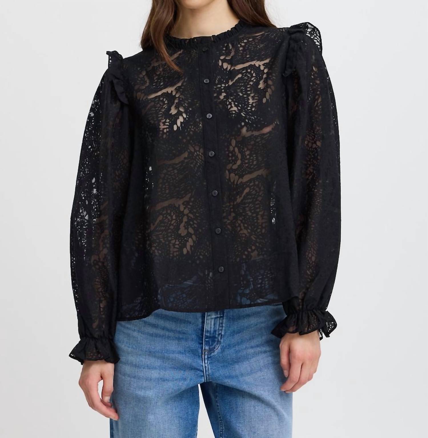 Топ Yarrow черного цвета ICHI
Топ Yarrow черного цвета ICHI