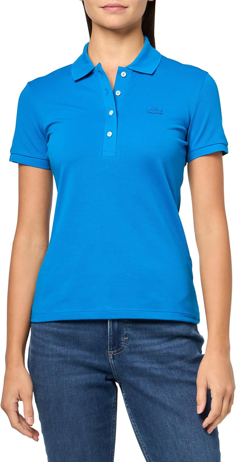 Женская поло Lacoste с коротким рукавом, Slim Fit, из стрейч-пике, Athens Blue
Женская поло Lacoste с коротким рукавом, Slim Fit, из стрейч-пике, Athens Blue