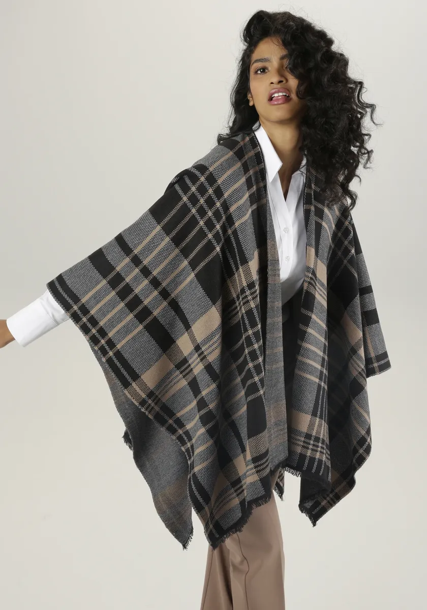 Вязаное пончо Aniston SELECTED с клетчатым узором и бахромой - НОВАЯ КОЛЛЕКЦИЯ, коричневый
Вязаное пончо Aniston SELECTED с клетчатым узором и бахромой - НОВАЯ КОЛЛЕКЦИЯ, коричневый