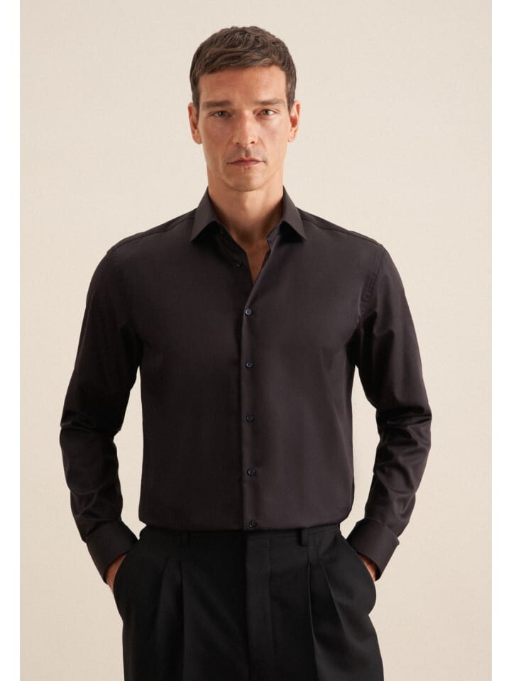 Рубашка Seidensticker Business Hemd Regular, черный
Рубашка Seidensticker Business Hemd Regular, черный