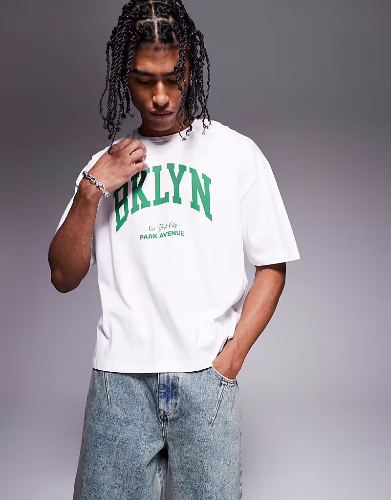 Футболка свободного кроя ASOS DESIGN белого цвета с изображением города
Футболка свободного кроя ASOS DESIGN белого цвета с изображением города