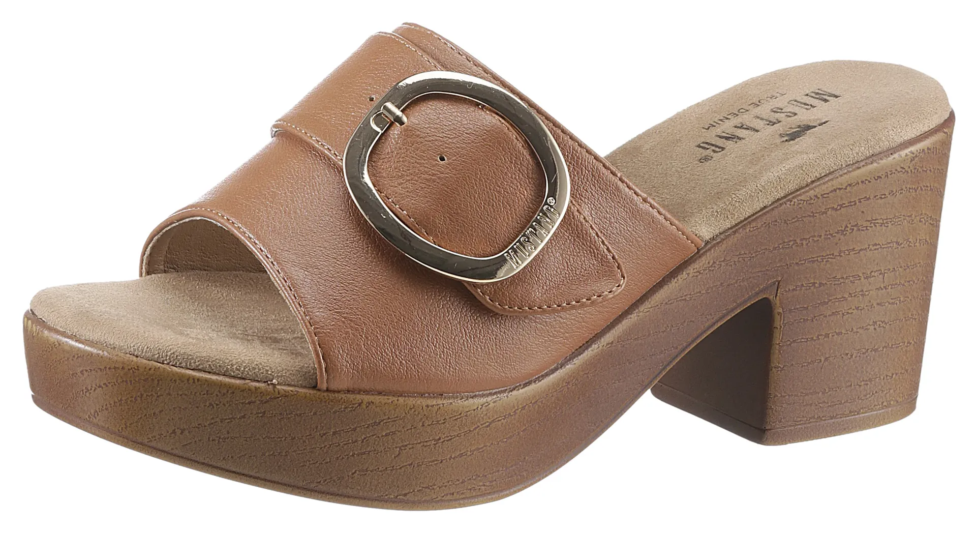 Mustang Shoes Туфли-мюли, блочный каблук, летние туфли, тапочки с большой декоративной пряжкой, цвет Cognac
Mustang Shoes Туфли-мюли, блочный каблук, летние туфли, тапочки с большой декоративной пряжкой, цвет Cognac