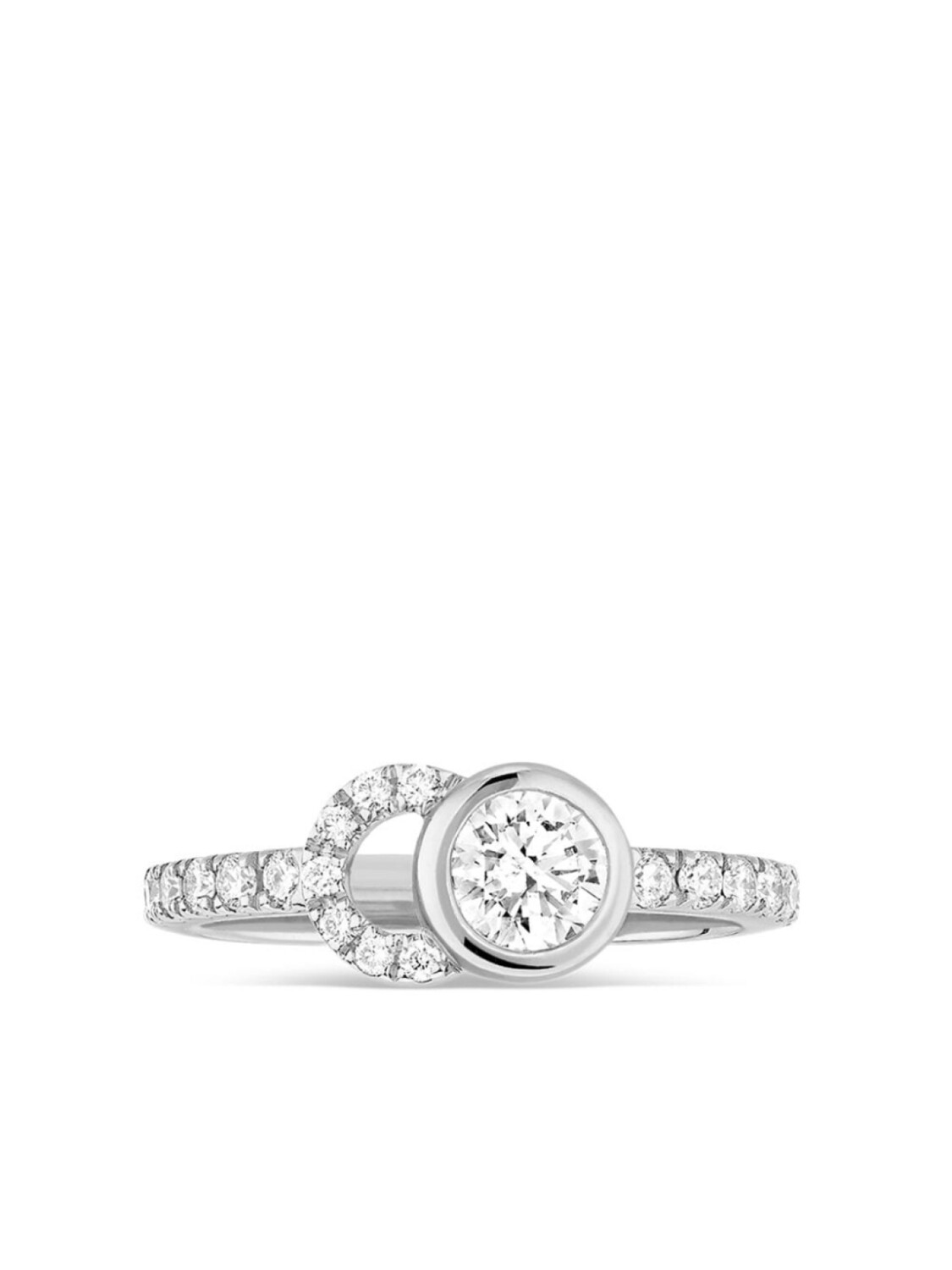 Кольцо CO из переработанного белого золота с бриллиантами Courbet, серебряный