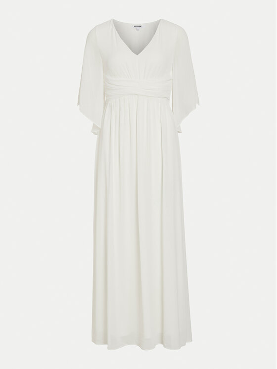 Летнее платье стандартный крой Nanna 14109343 Vila, белый 
Летнее платье стандартный крой Nanna 14109343 Vila, белый