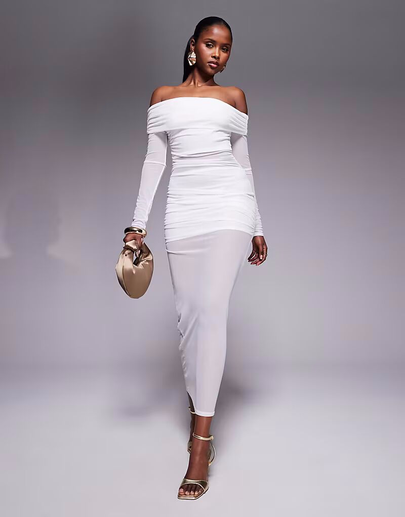 Платье макси с сетчатой вставкой Missyempire в белом цвете
Платье макси с сетчатой вставкой Missyempire в белом цвете