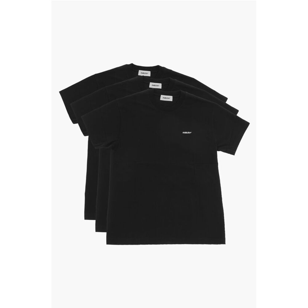 Комплект из 3 пар однотонных хлопковых футболок Ambush, Black
Комплект из 3 пар однотонных хлопковых футболок Ambush, Black