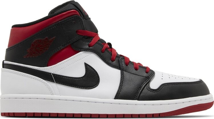 Кроссовки Air Jordan 1 Mid 'Gym Red Black Toe', белый 
Кроссовки Air Jordan 1 Mid 'Gym Red Black Toe', белый