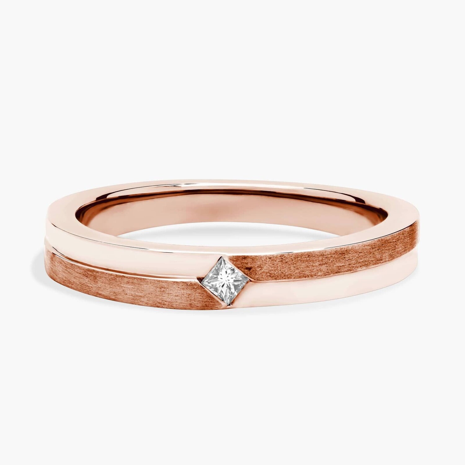 Мужское кольцо-шаг с бриллиантом-солитером огранки «принцесса» из 14-каратного розового золота (0,06 карата) Blue Nile
Мужское кольцо-шаг с бриллиантом-солитером огранки «принцесса» из 14-каратного розового золота (0,06 карата) Blue Nile