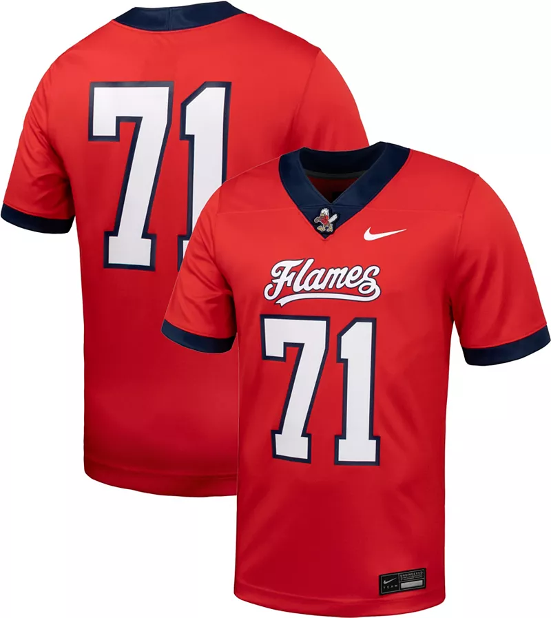 Мужская красная альтернативная футбольная майка Nike Liberty Flames #71
Мужская красная альтернативная футбольная майка Nike Liberty Flames #71