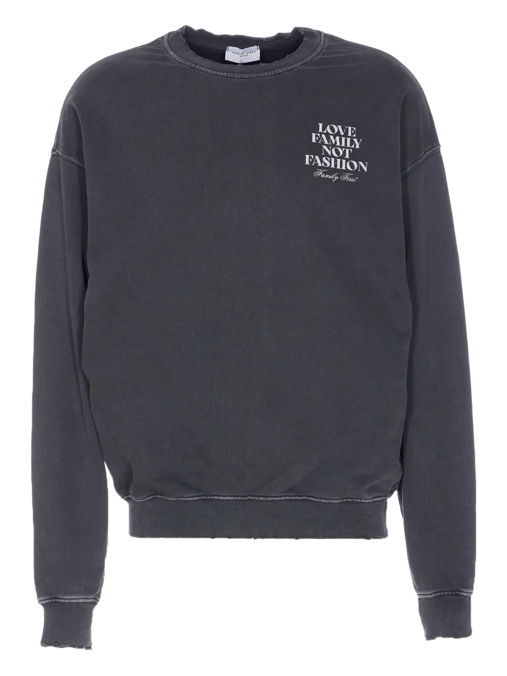 Свитшот с принтом и круглым вырезом Family First, серый
Свитшот с принтом и круглым вырезом Family First, серый