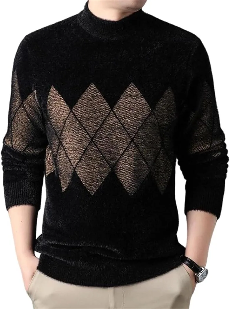 Мужской свитер с полувысоким воротником, утепленный, из мягкой шерсти
Мужской свитер с полувысоким воротником, утепленный, из мягкой шерсти