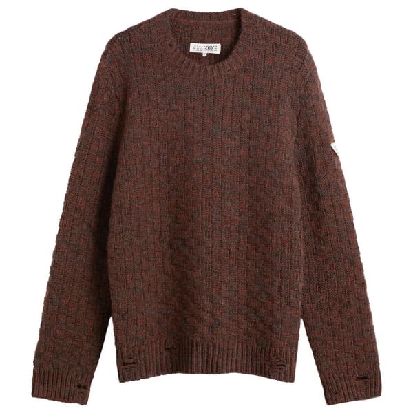 Тканый джемпер Mm6 Maison Margiela, Dark Grey Melange - Brown
Тканый джемпер Mm6 Maison Margiela, Dark Grey Melange - Brown