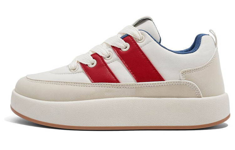 Кеды, скейтборд обувь женская низкая бежевый/красный Renben
Кеды, скейтборд обувь женская низкая бежевый/красный Renben