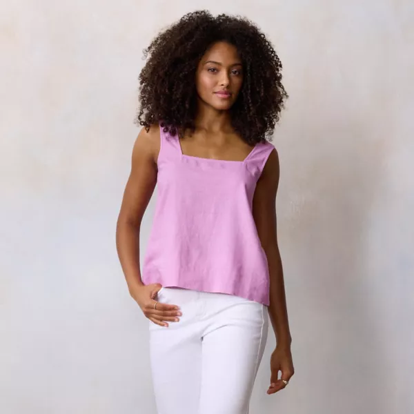 Женская майка с квадратным вырезом и пуговицами на спине Lc Lauren Conrad, цвет grape macaroon 
Женская майка с квадратным вырезом и пуговицами на спине Lc Lauren Conrad, цвет grape macaroon