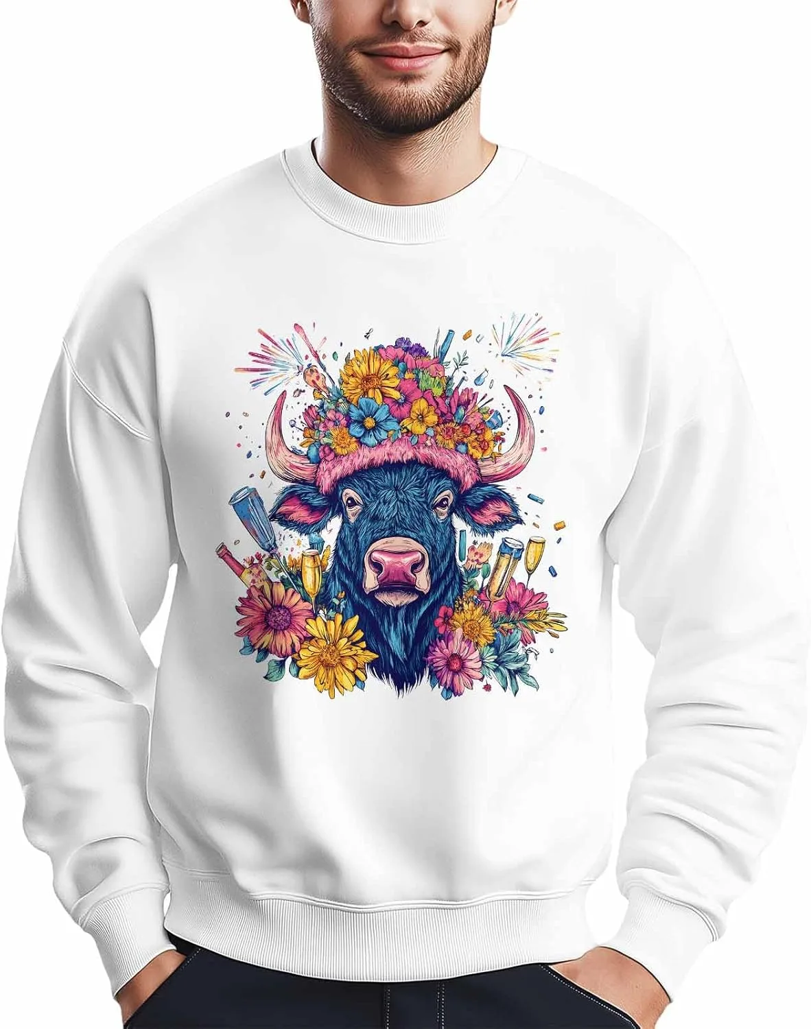 Мужской свитшот с принтом "Як в цветах" Winvebermior
Мужской свитшот с принтом "Як в цветах" Winvebermior