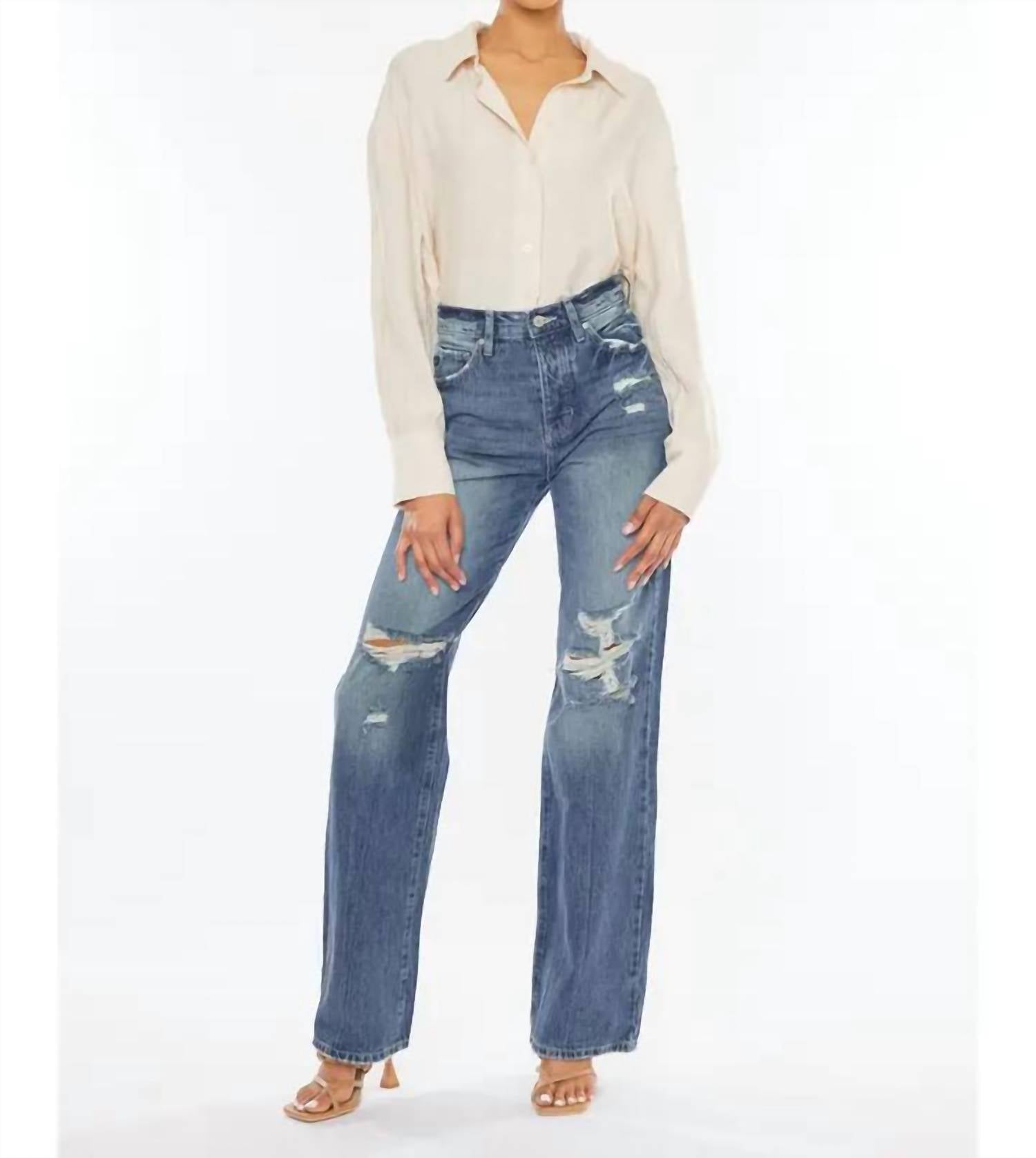 Джинсы Lydia High Rise 90-х годов из денима средней степени стирки KanCan, цвет denim-medium wash
Джинсы Lydia High Rise 90-х годов из денима средней степени стирки KanCan, цвет denim-medium wash