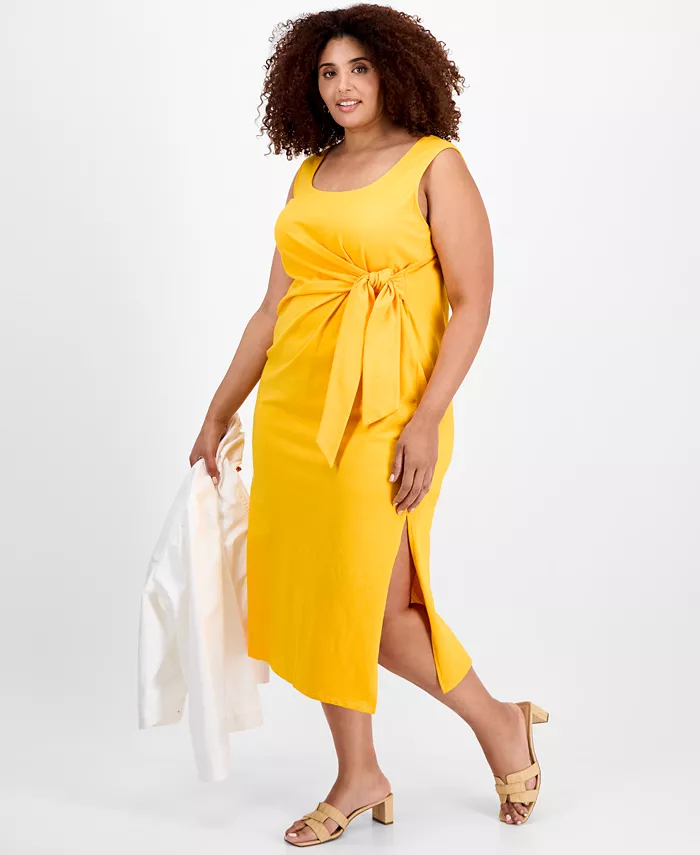 Модное миди-платье с завязками по боку больших размеров On 34th, оранжевый
Модное миди-платье с завязками по боку больших размеров On 34th, оранжевый