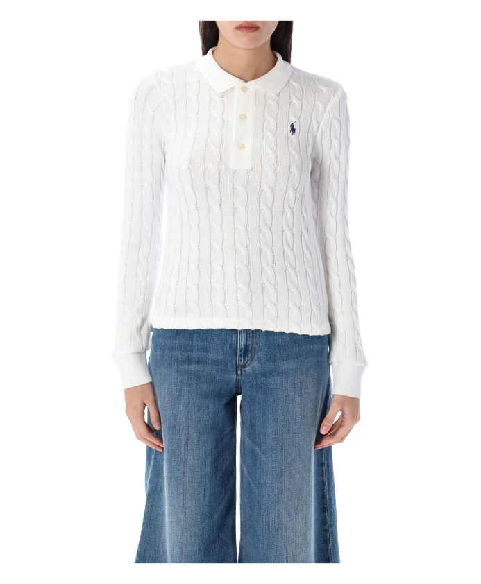 Свитер крупной вязки с длинными рукавами Polo Ralph Lauren, белый
Свитер крупной вязки с длинными рукавами Polo Ralph Lauren, белый