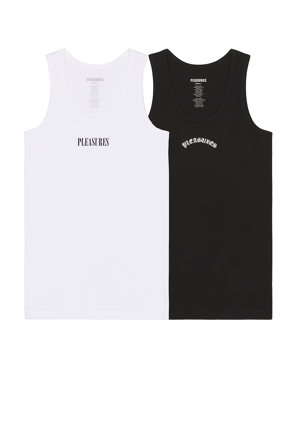 Стандартные майки на бретельках (комплект из 2 штук) Pleasures, black & white
Стандартные майки на бретельках (комплект из 2 штук) Pleasures, black & white