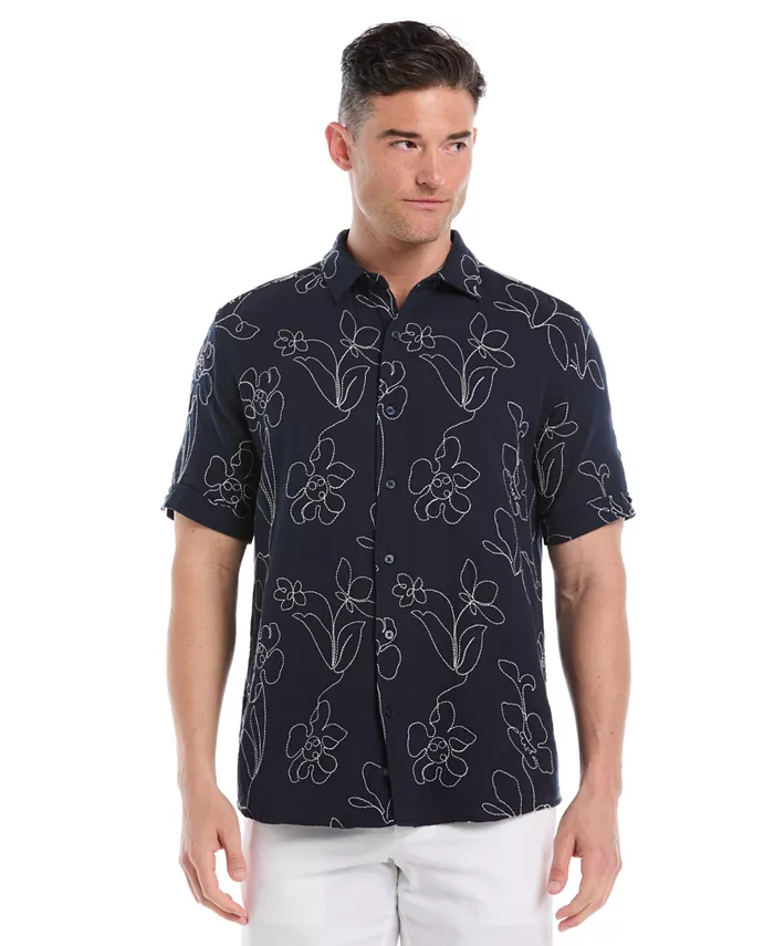 Мужская вышитая рубашка с коротким рукавом на пуговицах Cubavera, синий
Мужская вышитая рубашка с коротким рукавом на пуговицах Cubavera, синий