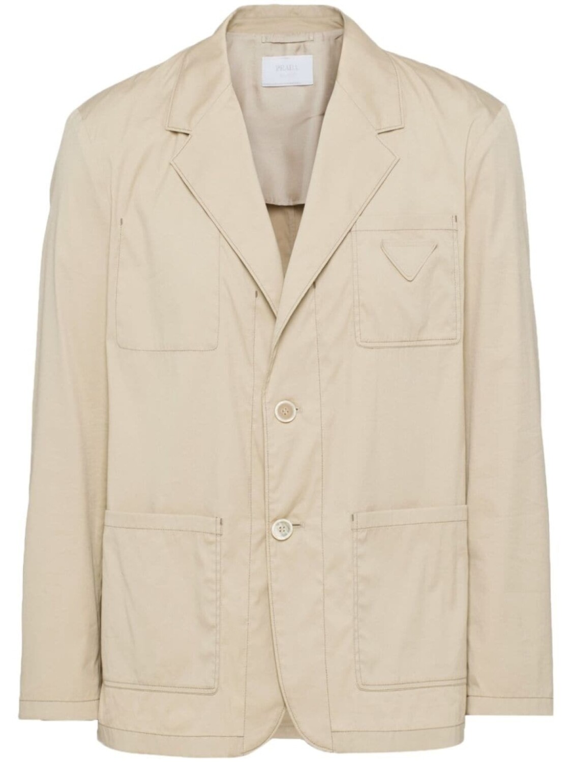 Prada куртка-рубашка с нашивкой, нейтральный цвет
Prada куртка-рубашка с нашивкой, нейтральный цвет