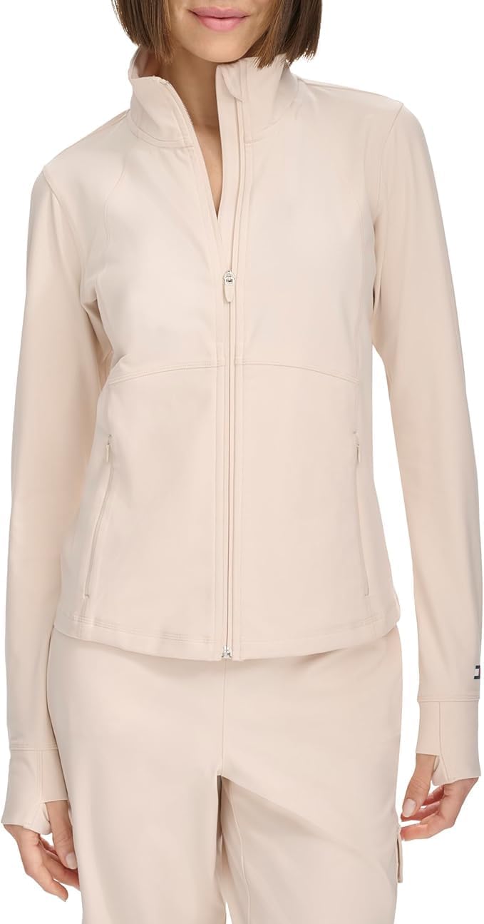 Женская компрессионная куртка Tommy Hilfiger с высоким воротом и застежкой-молнией, Pebble
Женская компрессионная куртка Tommy Hilfiger с высоким воротом и застежкой-молнией, Pebble