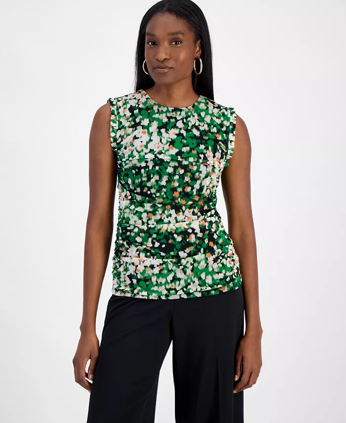 Женская блузка без рукавов с абстрактным принтом и сетчатыми вставками Bar III, черный
Женская блузка без рукавов с абстрактным принтом и сетчатыми вставками Bar III, черный