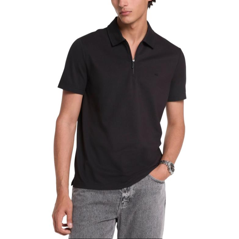 Хлопковая поло с молнией пике MICHAEL KORS, черный
Хлопковая поло с молнией пике MICHAEL KORS, черный