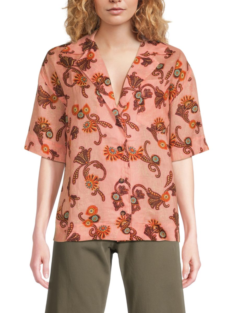 Рубашка с принтом из льна Sullivan A.L.C., цвет Sandstone
Рубашка с принтом из льна Sullivan A.L.C., цвет Sandstone