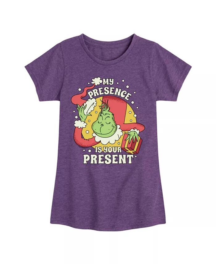 Футболка с короткими рукавами с принтом Гринча для больших девочек «Мое присутствие — твое настоящее» The Grinch, фиолетовый
Футболка с короткими рукавами с принтом Гринча для больших девочек «Мое присутствие — твое настоящее» The Grinch, фиолетовый