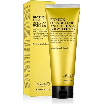 BENTON Лосьон для тела с маслом ши и кокосом, 250 мл, 8,45 жидких унций. - Увлажняющий крем для тела, корейский уход за кожей, дерматологически протестирован
BENTON Лосьон для тела с маслом ши и кокосом, 250 мл, 8,45 жидких унций. - Увлажняющий крем для тела, корейский уход за кожей, дерматологически протестирован
