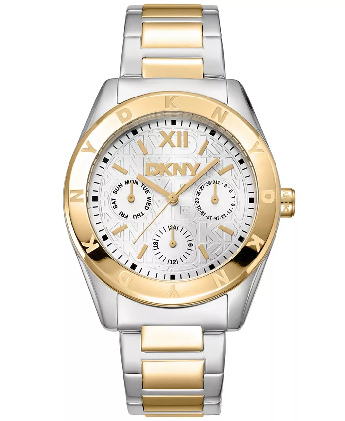 Женские часы Chambers Multi Sport Chronograph с серебристым циферблатом и двухцветным золотым браслетом из нержавеющей стали, 36 мм DKNY, Двухцветный, Женские часы Chambers Multi Sport Chronograph с серебристым циферблатом и двухцветным золотым браслетом
Женские часы Chambers Multi Sport Chronograph с серебристым циферблатом и двухцветным золотым браслетом из нержавеющей стали, 36 мм DKNY, Двухцветный, Женские часы Chambers Multi Sport Chronograph с серебристым циферблатом и двухцветным золотым браслетом