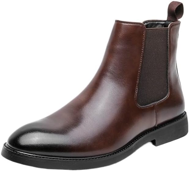 Мужские ботинки челси, кожаные ботильоны с острым носком, без застежек, повседневные или для торжественных случаев, нескользящие и износостойкие, легкие, мужские классические ботинки Zestrelax, коричневый
Мужские ботинки челси, кожаные ботильоны с острым носком, без застежек, повседневные или для торжественных случаев, нескользящие и износостойкие, легкие, мужские классические ботинки Zestrelax, коричневый