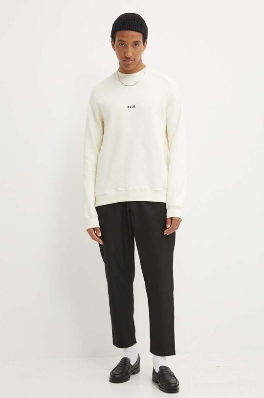 Хлопковая толстовка Msgm, бежевый
Хлопковая толстовка Msgm, бежевый