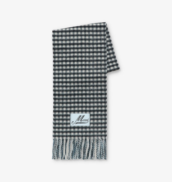 Шарф из смесовой шерсти с вышитым логотипом Double-Check Marni, черный
Шарф из смесовой шерсти с вышитым логотипом Double-Check Marni, черный