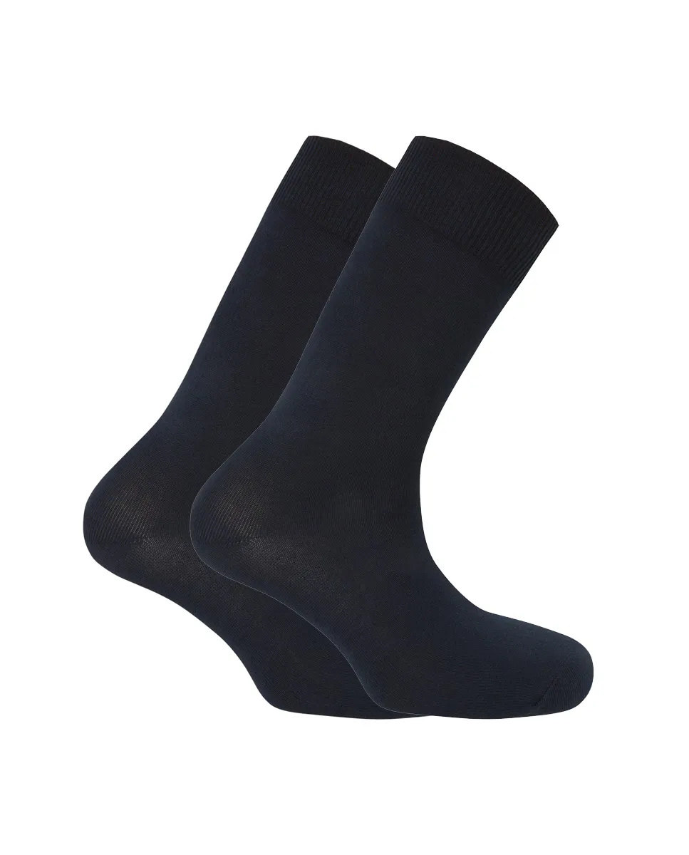 В упаковке 2 пары мужских хлопковых носков темно-синего цвета Punto Blanco
В упаковке 2 пары мужских хлопковых носков темно-синего цвета Punto Blanco