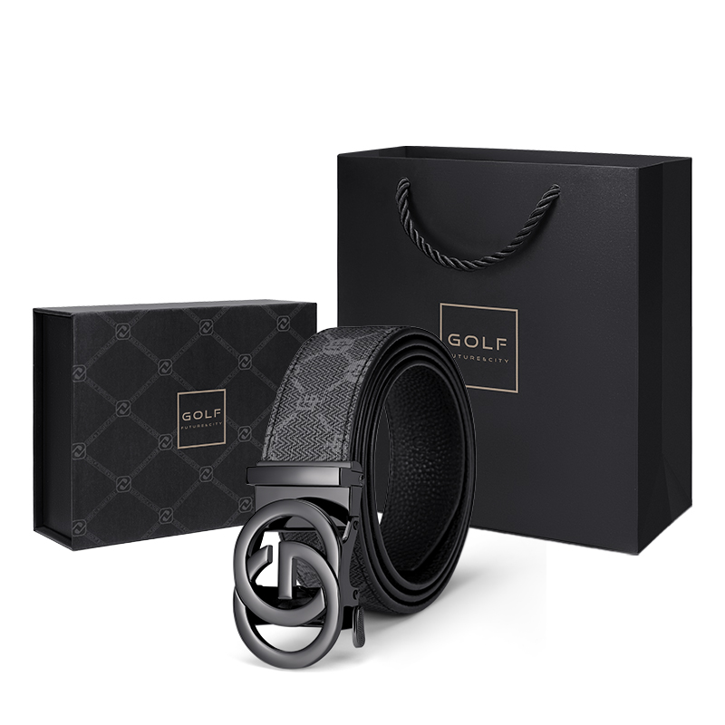 GOLF Ремень из натуральной кожи с автоматической пряжкой, Gunmetal Style 3 (Upgraded Box)
GOLF Ремень из натуральной кожи с автоматической пряжкой, Gunmetal Style 3 (Upgraded Box)