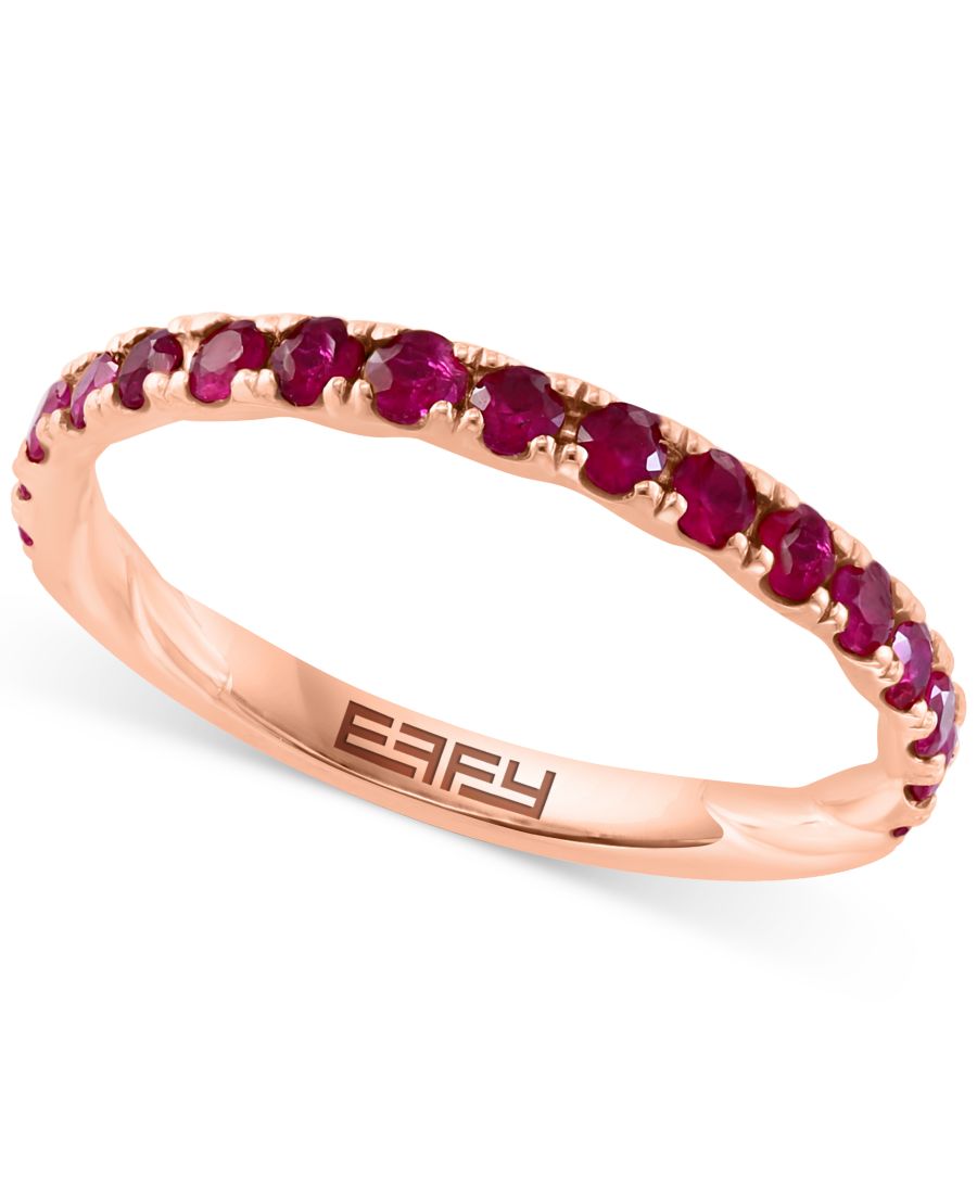 Кольцо EFFY Ruby Stack Band (0,5 карата) из стерлингового серебра с покрытием из 14-каратного розового золота (также доступно с изумрудами и сапфирами) EFFY Collection, Ruby
Кольцо EFFY Ruby Stack Band (0,5 карата) из стерлингового серебра с покрытием из 14-каратного розового золота (также доступно с изумрудами и сапфирами) EFFY Collection, Ruby