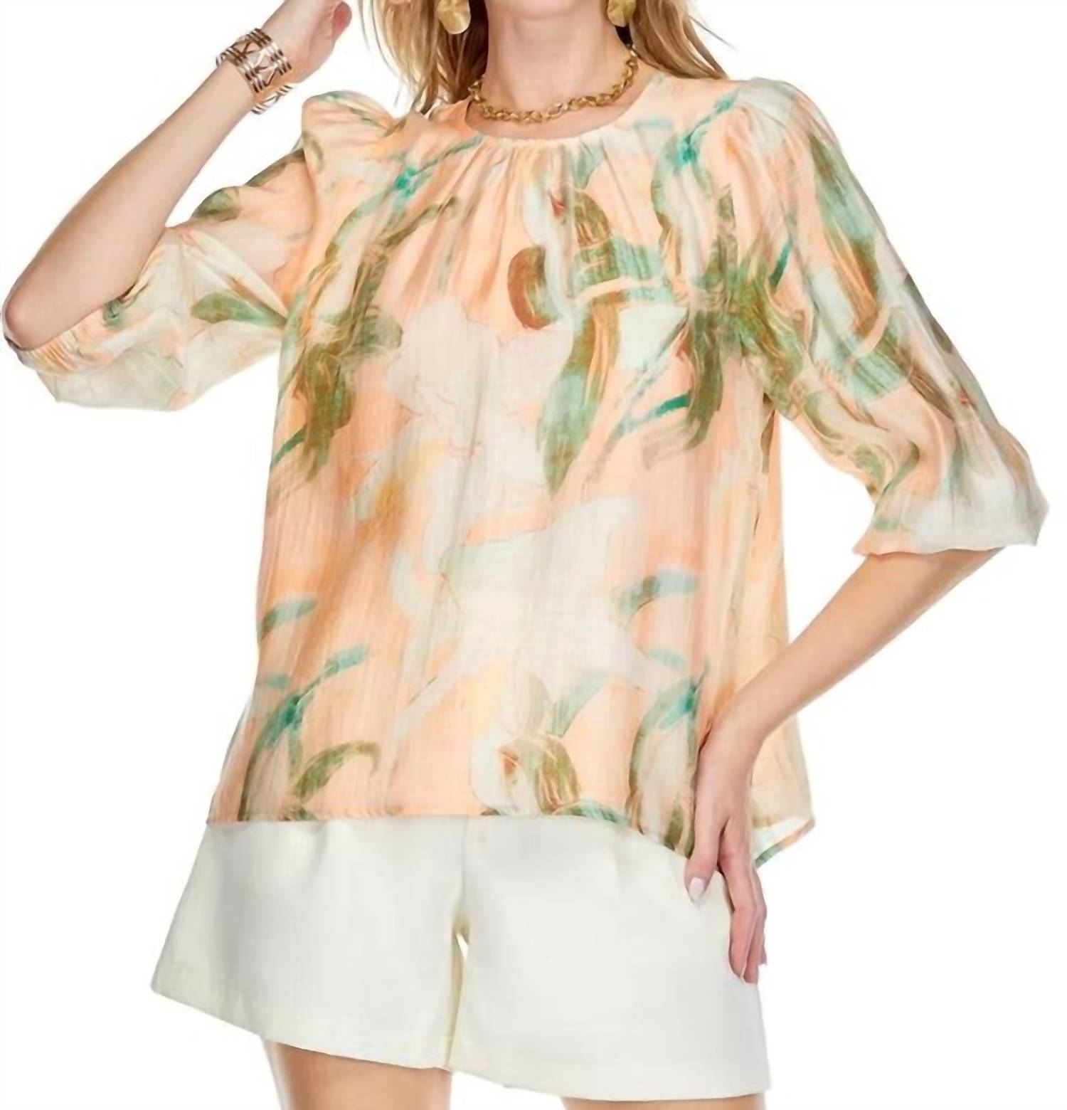 Топ Melody Tam Gathers с завязкой на шее в цвете Peach Paradise Jade
Топ Melody Tam Gathers с завязкой на шее в цвете Peach Paradise Jade