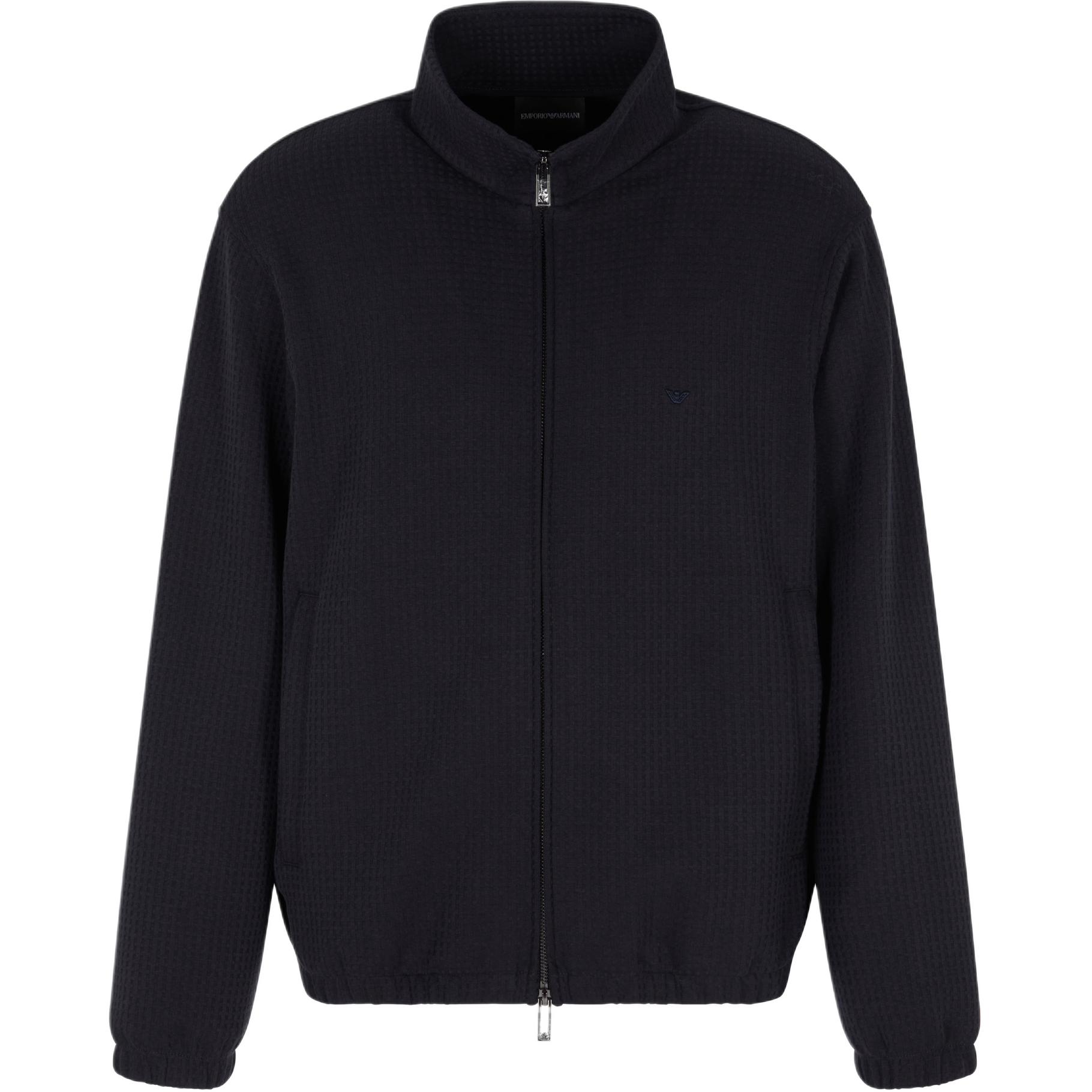 EMPORIO ARMANI Waffle textured Zip up Sweatshirt
EMPORIO ARMANI Waffle textured Zip up Sweatshirt