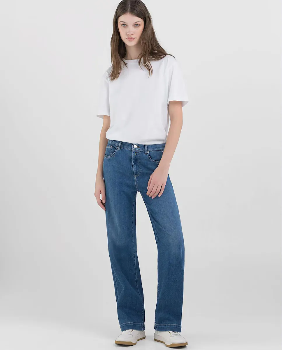 Женские прямые джинсы с карманами Replay, синий
Женские прямые джинсы с карманами Replay, синий