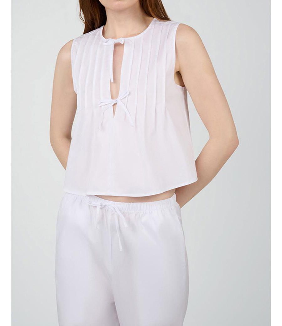 Женская блузка с завязками спереди и расклешенной юбкой WeWoreWhat, White
Женская блузка с завязками спереди и расклешенной юбкой WeWoreWhat, White