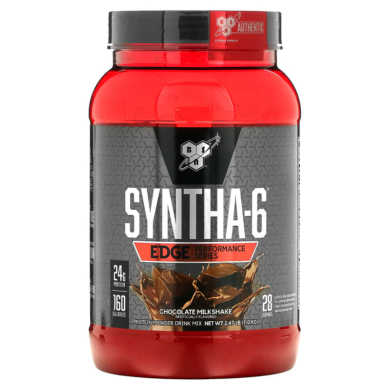 BSN, Syntha-6 Edge, протеиновая смесь для приготовления напитка, шоколадный молочный коктейль, 1,12 кг (2,47 фунта)
BSN, Syntha-6 Edge, протеиновая смесь для приготовления напитка, шоколадный молочный коктейль, 1,12 кг (2,47 фунта)